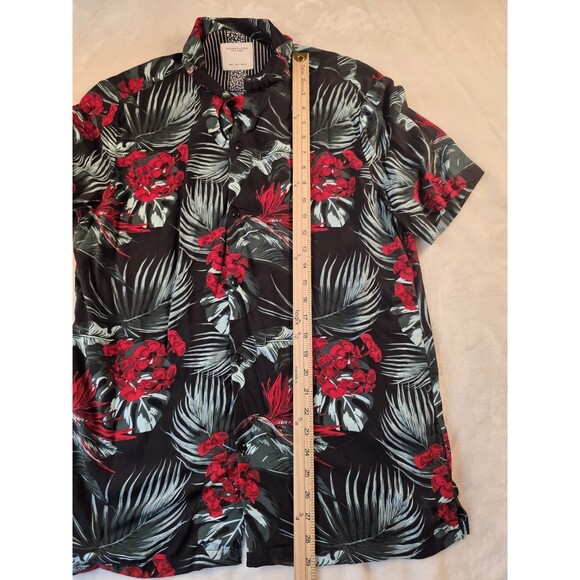 Denim‎ & Flower Men's Large Ricky Singh Floral Paisley Short Sleeve Shirt - Picture 6 of 6